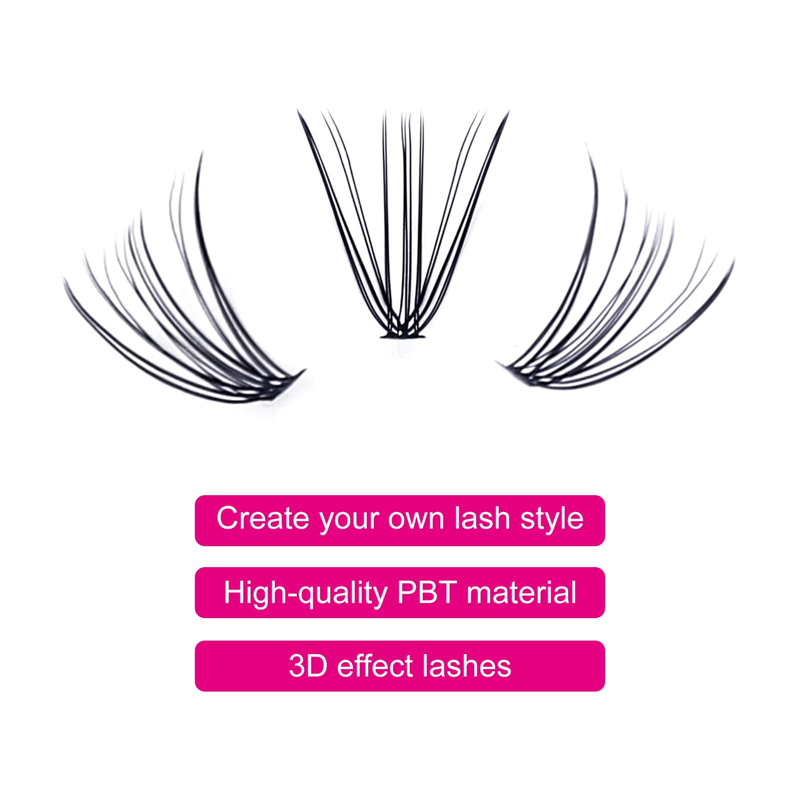 FADLASH 120pcs 20D D Cur Natural Soft Black Faux Mink Eyelash Extensions - Reusable Individual Lashes for Volume & Length (14mm) | Perfect for Bridal, Party & Everyday Glam Makeup Looks