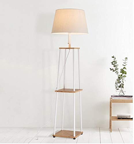 Modern 3-Tier Shelf Floor Lamp with Foot Switch - Stylish Metal Tripod Design, E27 Lampshade Base for Living Room, Bedroom & Office - Functional Dual-Purpose Coffee Table & Sofa Lighting (Color: 1001) - Perfect for Reading Nooks, Home Decor & Ambient Lighting