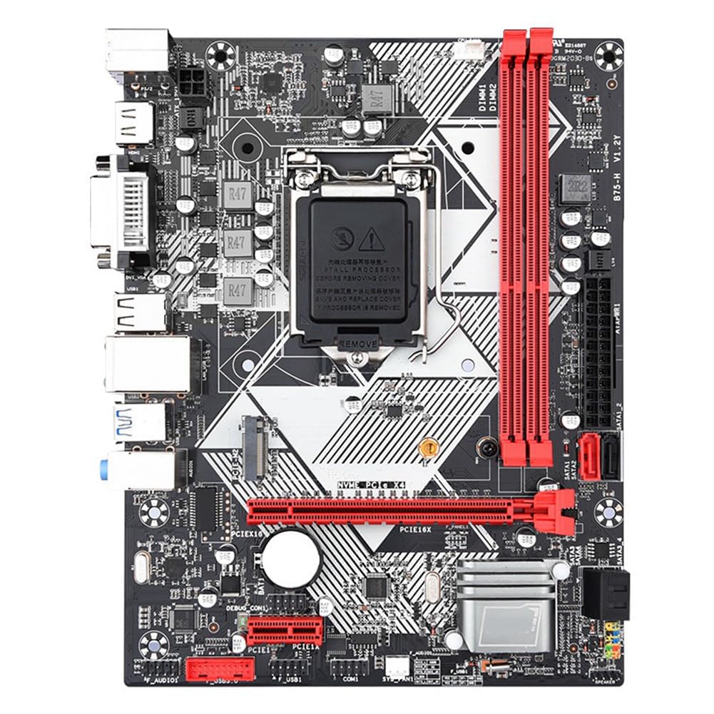 TDKFD SWDOA B75-H Desktop Motherboard with Intel Core i3-3220 CPU & 16GB DDR3 RAM (2x8GB 1600MHz) - LGA 1155 Socket, USB 3.0, SATA 3.0 for PC Builds, Gaming & Office Workstations