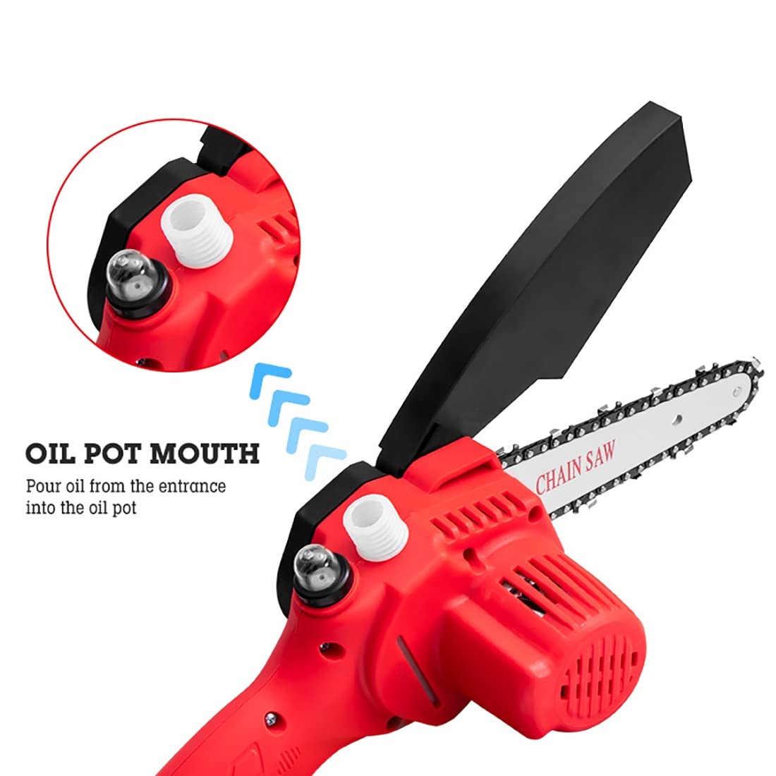 6 Inch Cordless Mini Chainsaw with Battery & Charger - Portable Electric Chain Saw for Gardening, Wood Cutting, Tree Pruning & Outdoor Camping - Lightweight & Powerful Tool for DIY Projects & Yard Work