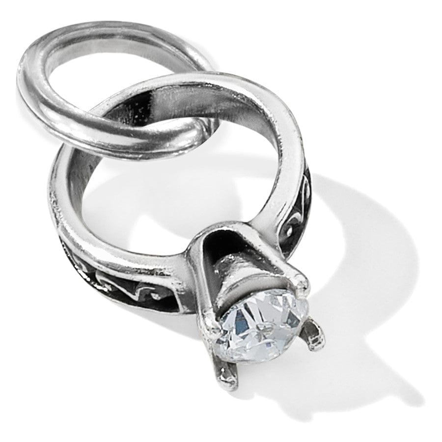 Brighton Diamond Ring Charm - Elegant Sterling Silver Jewelry for Women, Perfect for Gifts, Anniversaries & Special Occasions | Handcrafted Fine Jewelry for Everyday Wear & Formal Events