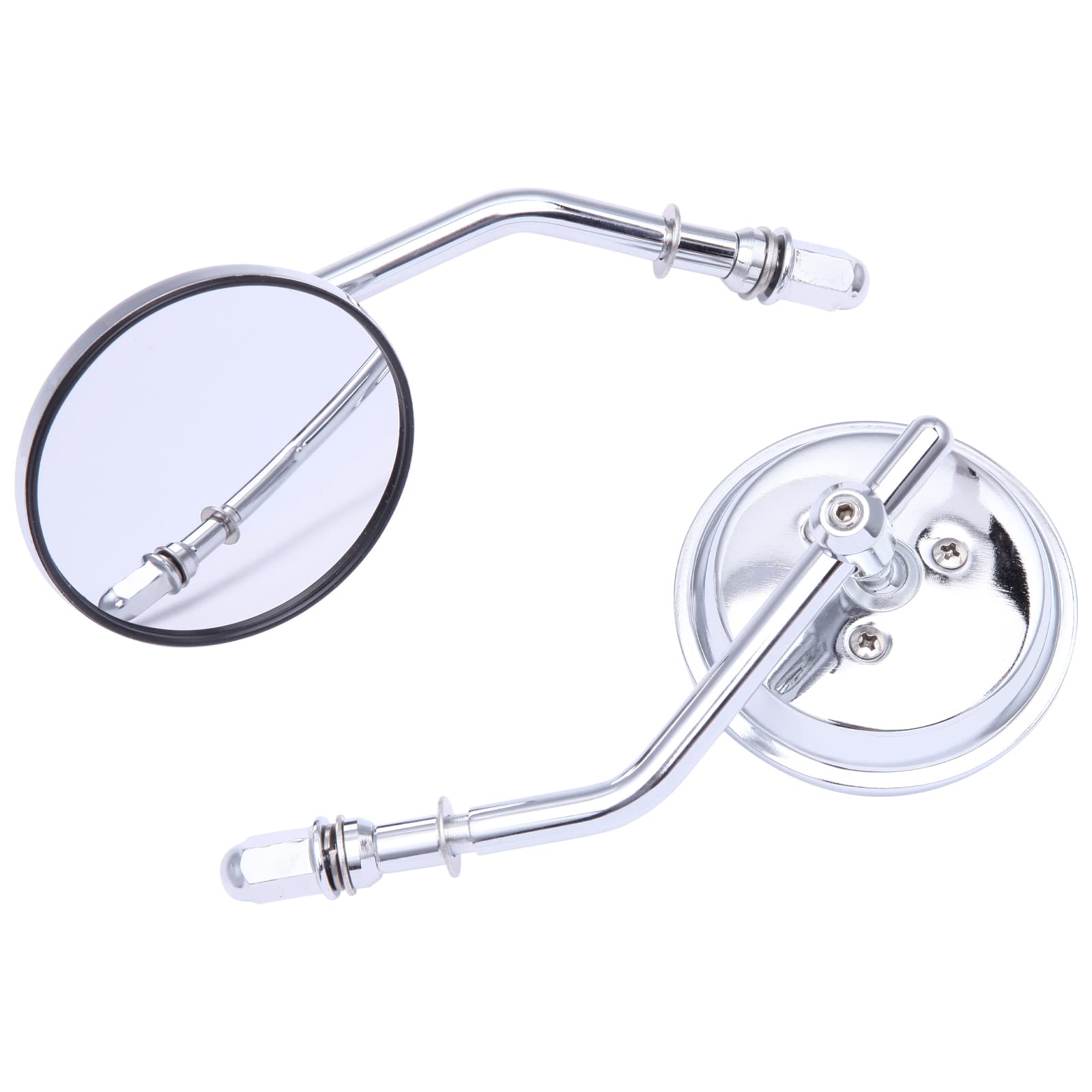 Chrome Rear View Mirrors for Harley Davidson Street Glide, Road King & Sportster 883 (1986-2020) - Durable Motorcycle Side Mirrors for Enhanced Safety & Style on Road Trips