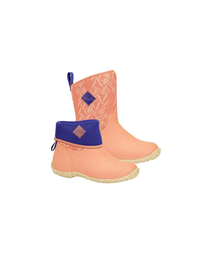 Muck WM2 4WT Women's Muckster II Mid Boots - Waterproof Rubber Rain Boots for Outdoor, Gardening, Farm & Yard Work - Pink