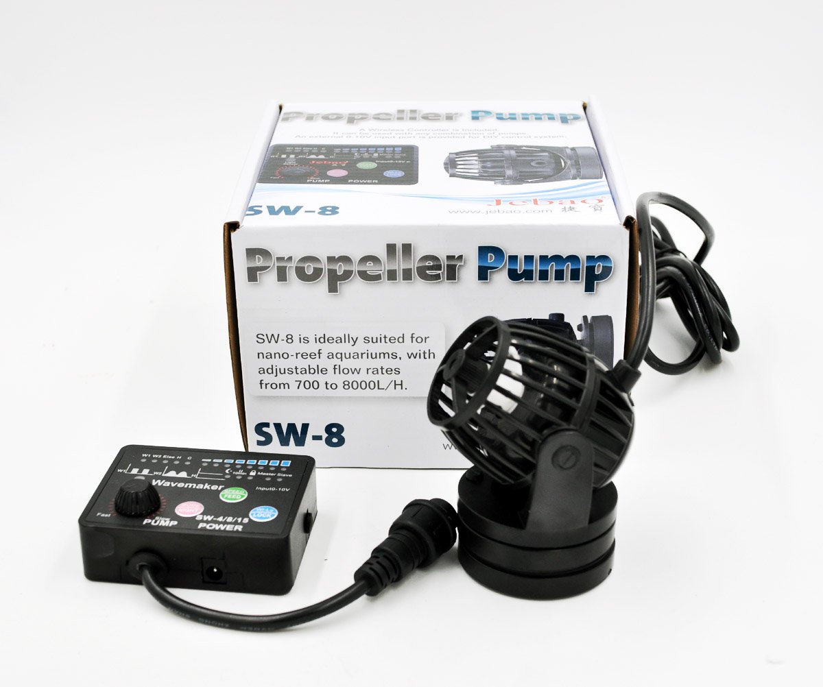 Jebao SW Series SW-8 Wave Maker Pump with Controller for Saltwater & Freshwater Aquariums - Perfect for Reef Tanks, Fish Tanks & Aquatic Ecosystems