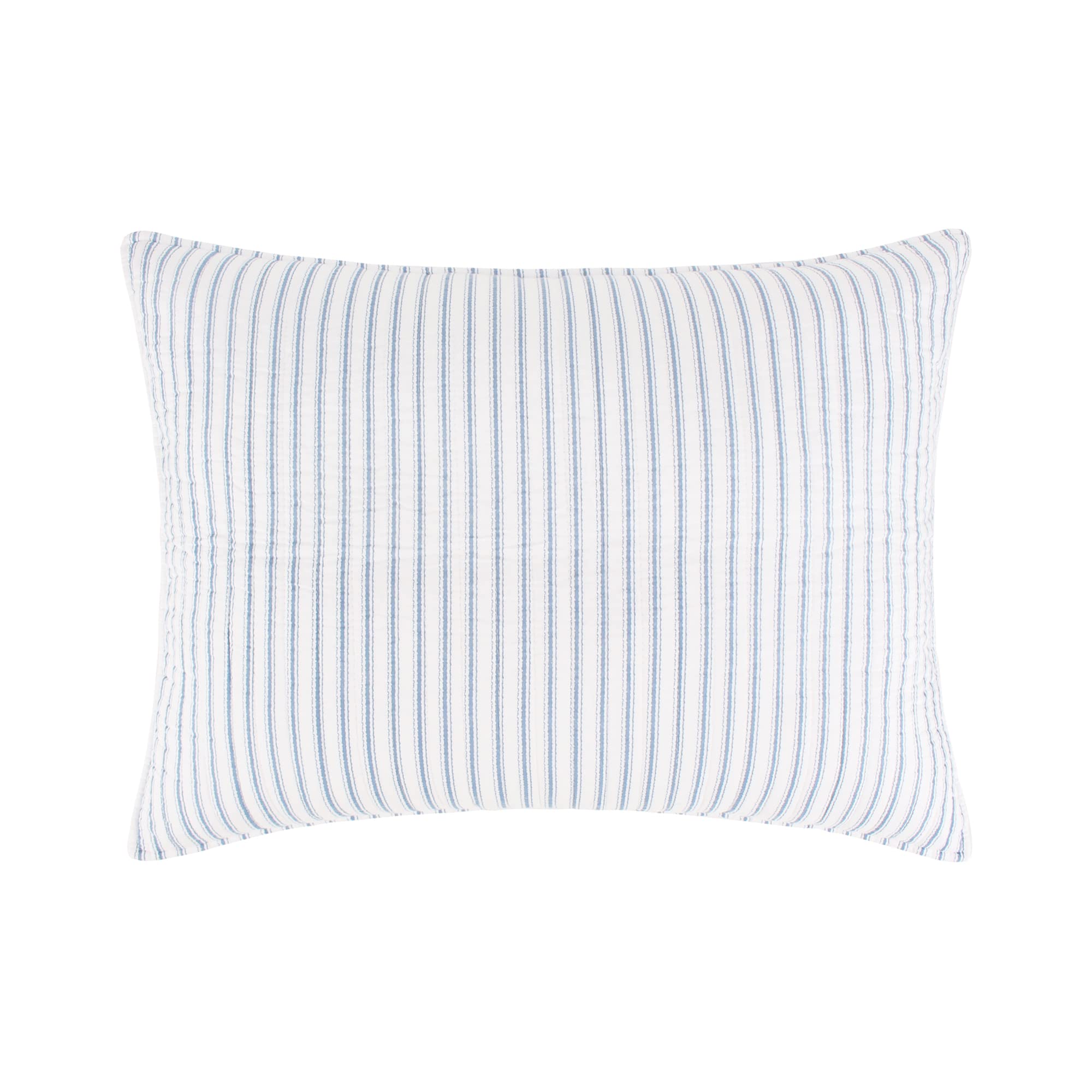 Levtex Home Tobago Stripe Blue Reversible King Quilt Set with 2 Pillow Shams - 100% Cotton Bedding (106