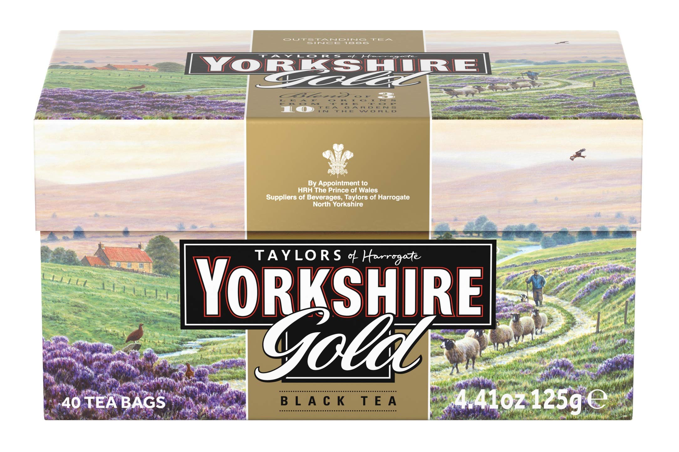Premium Taylors of Harrogate Yorkshire Gold Black Tea Bags - 200 Count (40+160) - Rich & Robust English Breakfast Tea for Home, Office & Gifting