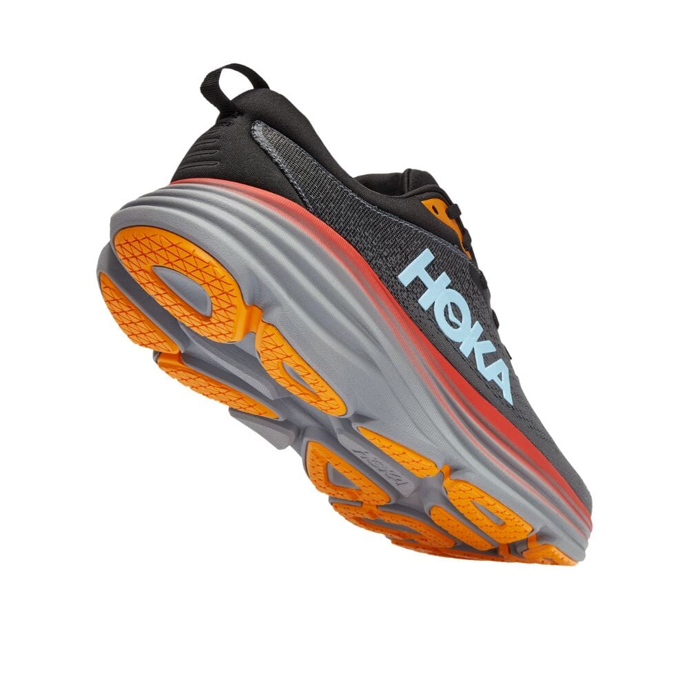 Hoka Men's Bondi 8 Running Shoes - Lightweight Cushioned Sneakers for Marathon, Jogging & Walking - Breathable Mesh Upper with Maximum Support & Comfort