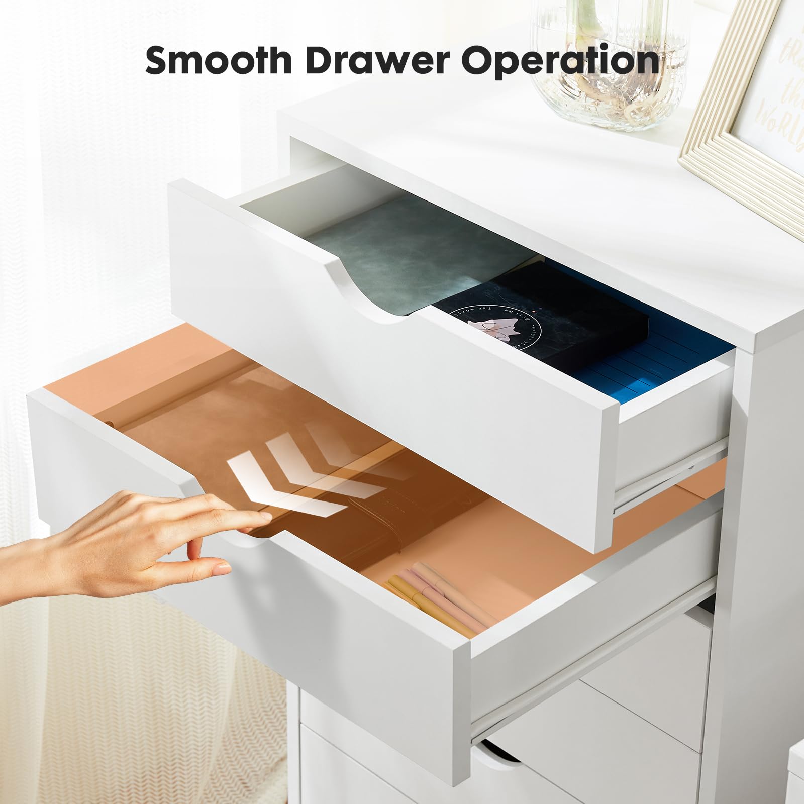 7-Drawer Wood Lateral File Cabinet - Office Storage Cabinet for Printer Stand, Home & Office Organization - Perfect for Home Office, Study Room & Workspace Storage