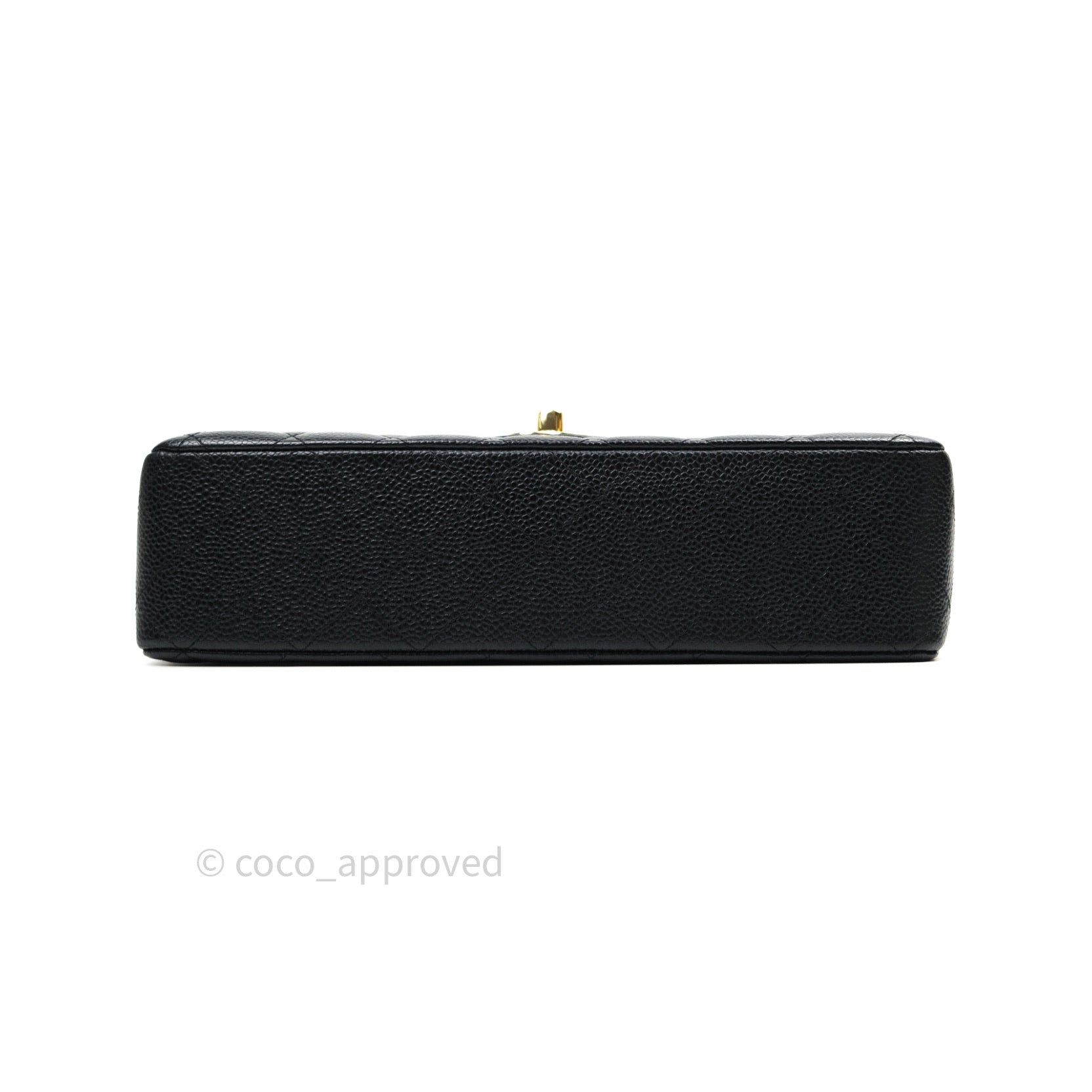 Chanel Classic M/L Medium Double Flap Bag in Black Caviar Leather with 24K Gold Hardware - Luxury Handbag for Women, Perfect for Work, Evening Events & Special Occasions