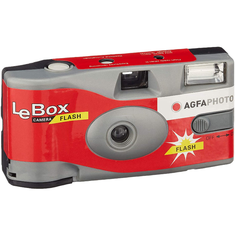 AgfaPhoto LeBox 10 Pack Disposable Cameras with ISO 400 Film - 27 Exposures per Camera for Weddings, Parties & Travel Photography