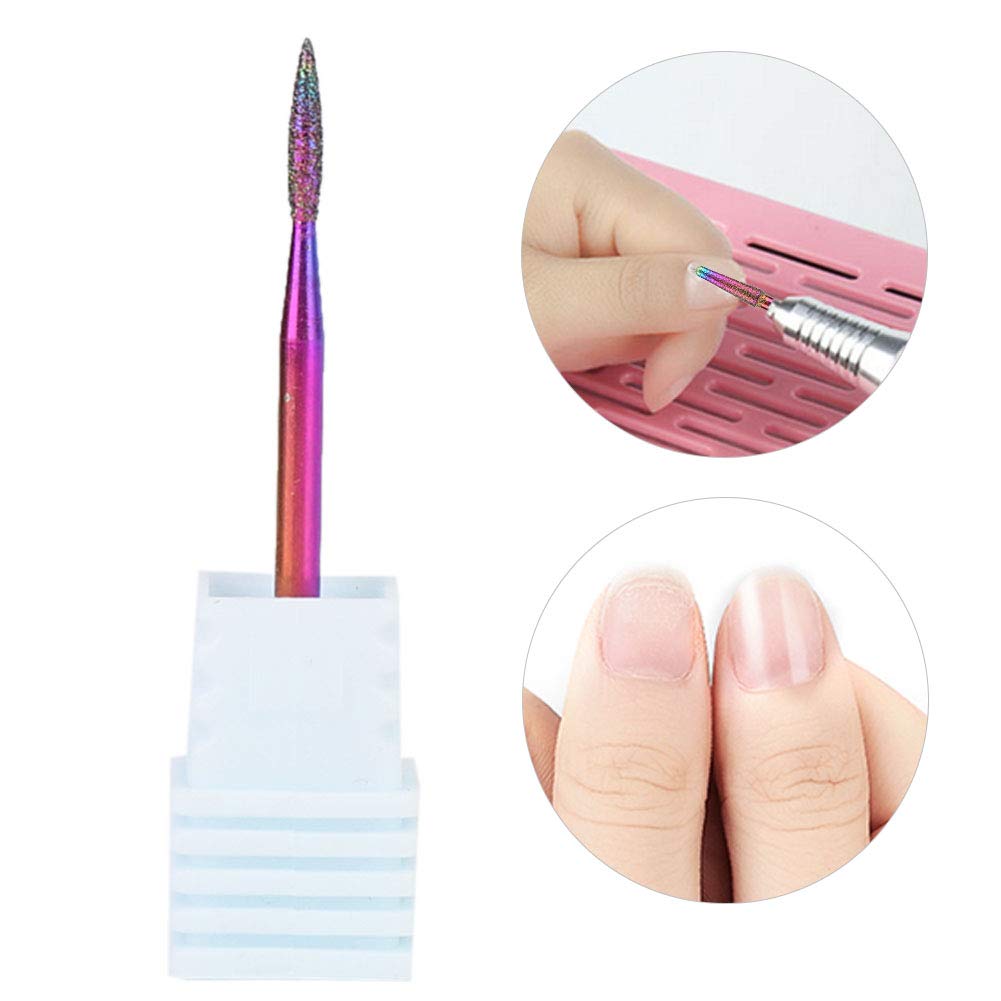 ANKROYU Cuticle Drill Bit Set - Professional Nail Art Electroplating Emery Alloy Drill Bits for Manicure & Pedicure | V3 Nail Polishing Accessories Kit for Salon & Home Use