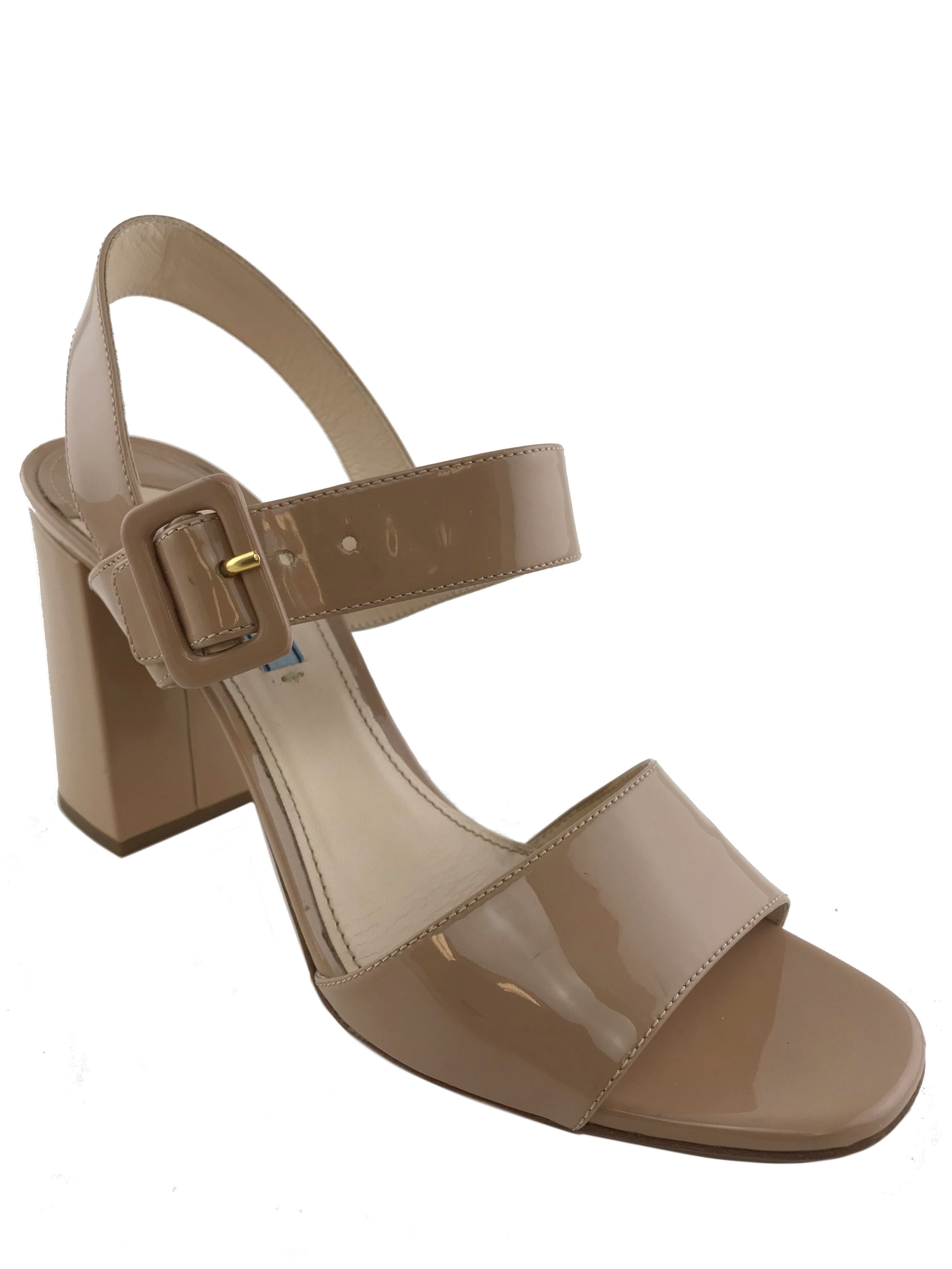 Prada Buckle Patent Leather City Sandals Women's Size 9 - Stylish & Comfortable for Casual Outings & Summer Travel