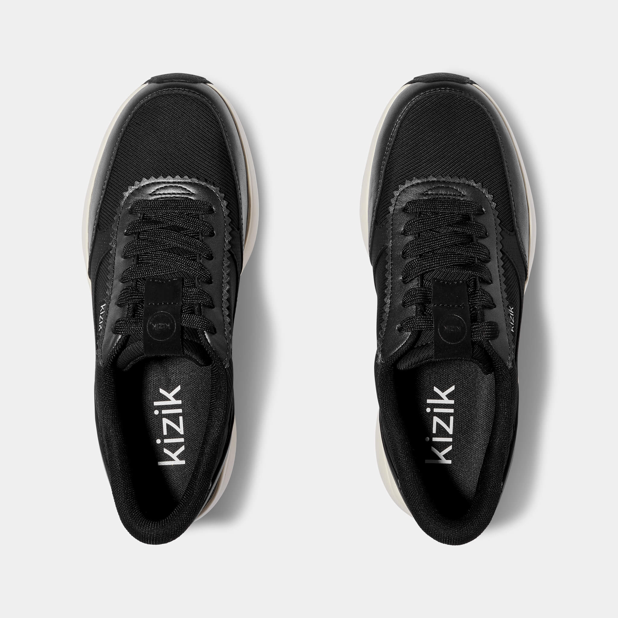 Women's Paris Black & Pristine Fashion Sneakers - Stylish & Comfortable for Walking, Travel & Casual Outfits