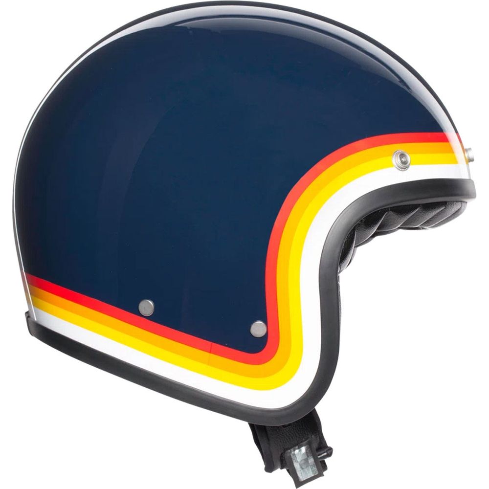 AGV X70 Motorcycle Helmet - Riviera Blue & Rainbow Iridescent Finish - DOT & ECE Certified for Safety - Perfect for Street Biking, Racing & Urban Commuting