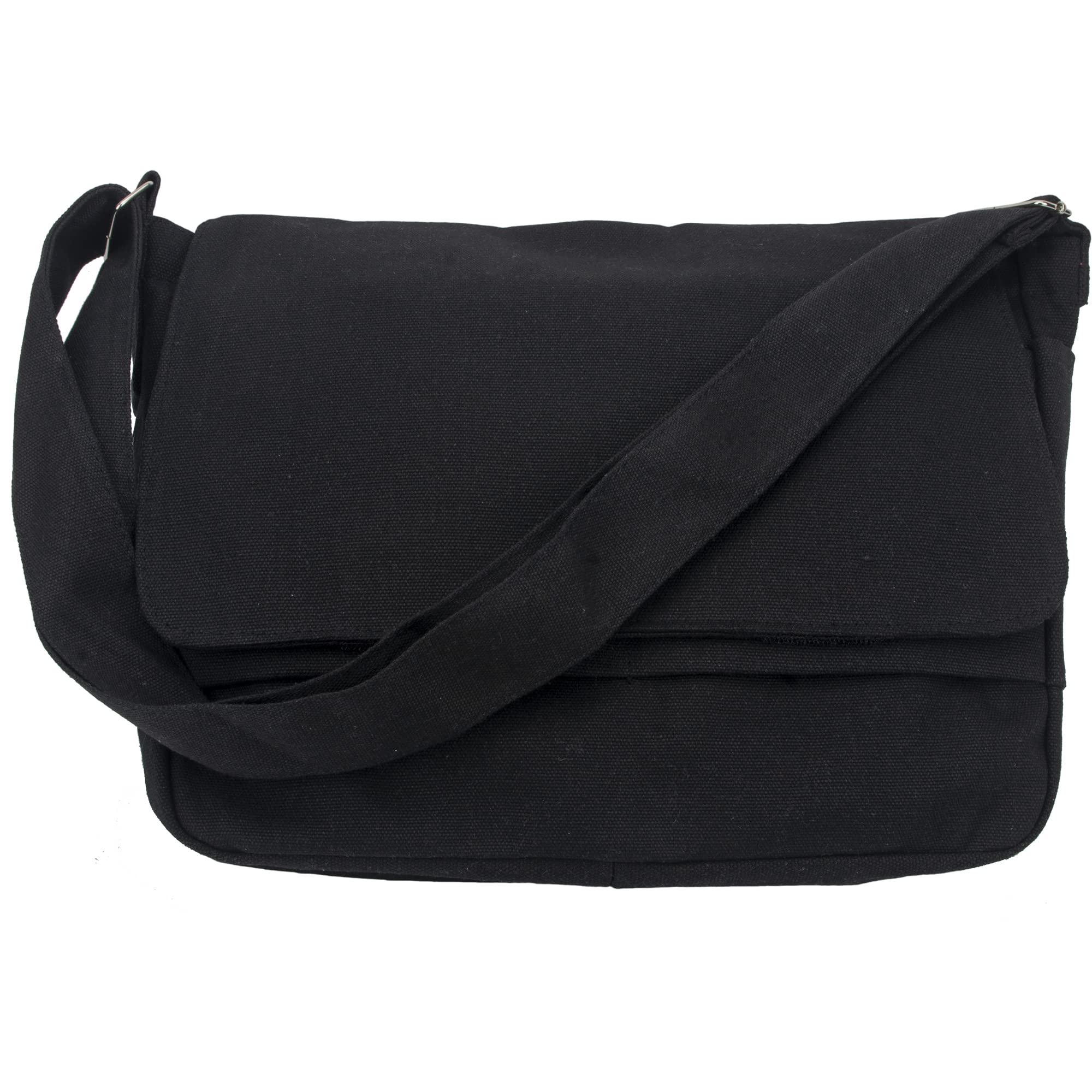 Durable Canvas Messenger Bag for Men & Women - Crossbody Shoulder Bag with Thick Sturdy Design - Perfect for Work, Travel & Daily Commute