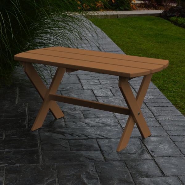 A & L Furniture Poly Folding Oval Coffee Table - Lightweight Portable End Table for Living Room, Patio, or Small Spaces - Perfect for Apartments, Dorms, and Outdoor Use