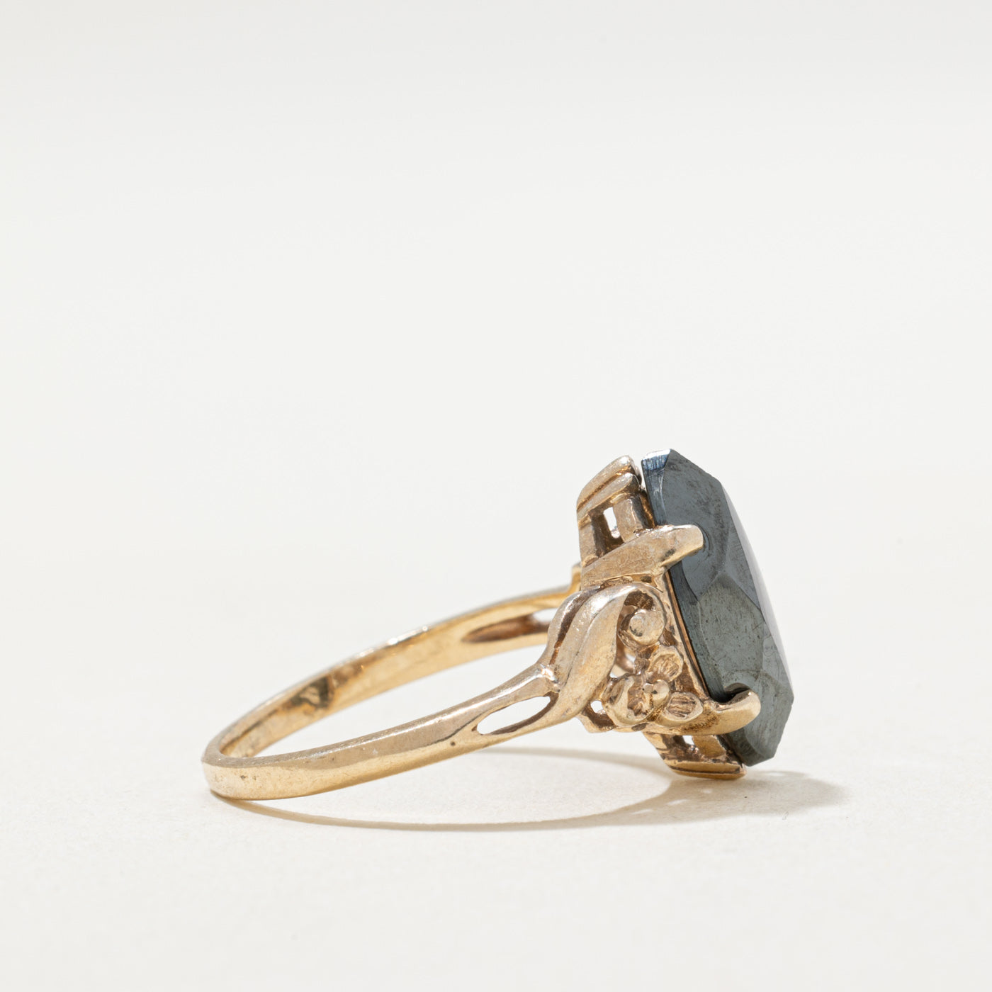 10K Marquise Cut Hematite Ring - 1.50ct Size 3.5 | Elegant Hematite Jewelry for Women | Perfect for Weddings, Anniversaries & Special Occasions