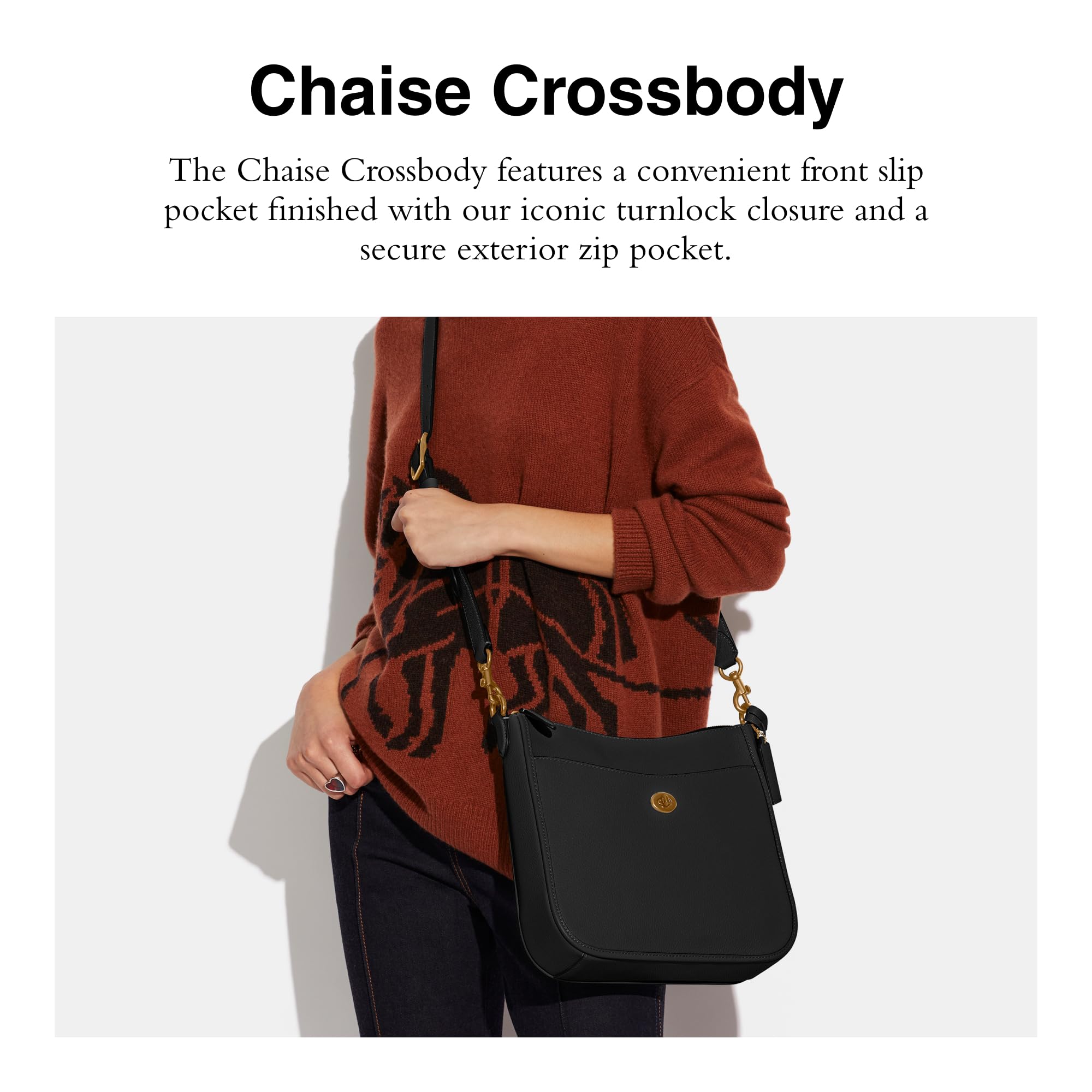 Coach Leather Chaise Crossbody Bag for Women - Stylish & Compact Purse for Daily Use