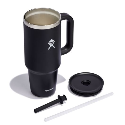 40 oz Insulated Stainless Steel Travel Tumbler with Lid & Straw - Leakproof Hot & Cold Water Bottle for Coffee, Gym, Hiking, Camping and Outdoor Activities