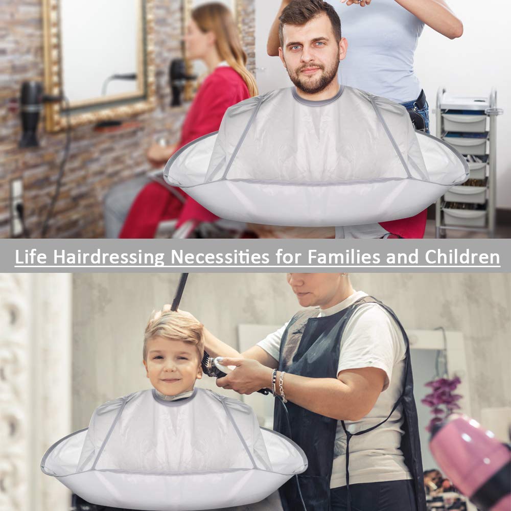 LAVNIK Waterproof Hair Cutting Cape for Salon & Home Use - Foldable Hairdressing Cloak for Adults, Men, Women & Kids - Professional Barber Apron for Hair Styling, Beard Shaving & Haircut Accessories - Perfect for Salons, Home Haircuts & DIY Grooming