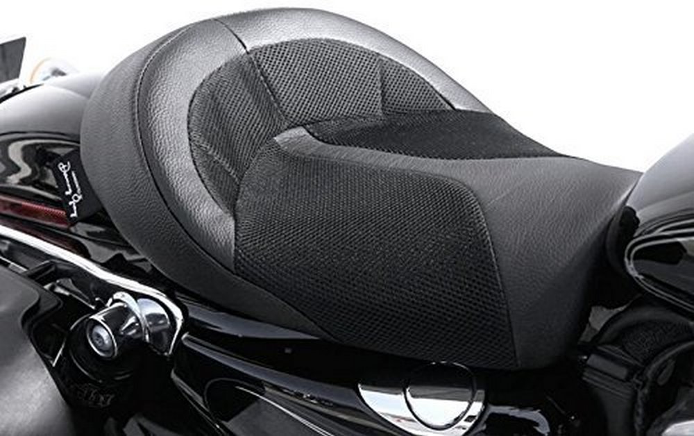 Danny Gray FA-DGE-0284 Bigist Solo Air Seat - Premium Leather Motorcycle Seat for Harley Davidson | Comfortable Riding for Long Distance & Cruising