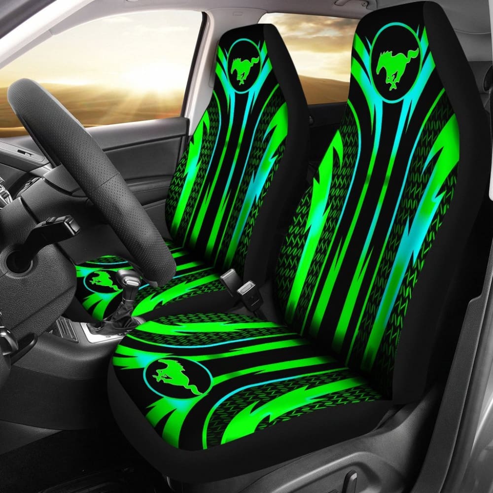 Premium 2-Piece Front Mustang Seat Covers - Universal Fit for Ford Mustang (Model 144627) - Perfect for Car Enthusiasts & Daily Drivers - Enhance Comfort & Protect Seats from Wear