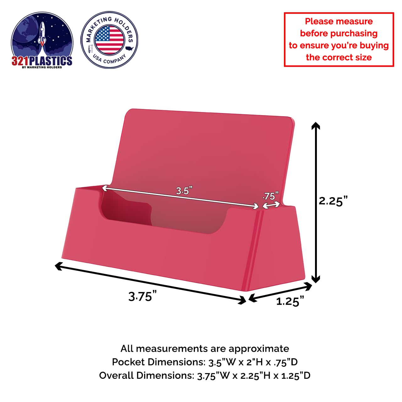 10 Pack Acrylic Business Card Holders - Counter Display Stand for 3.5