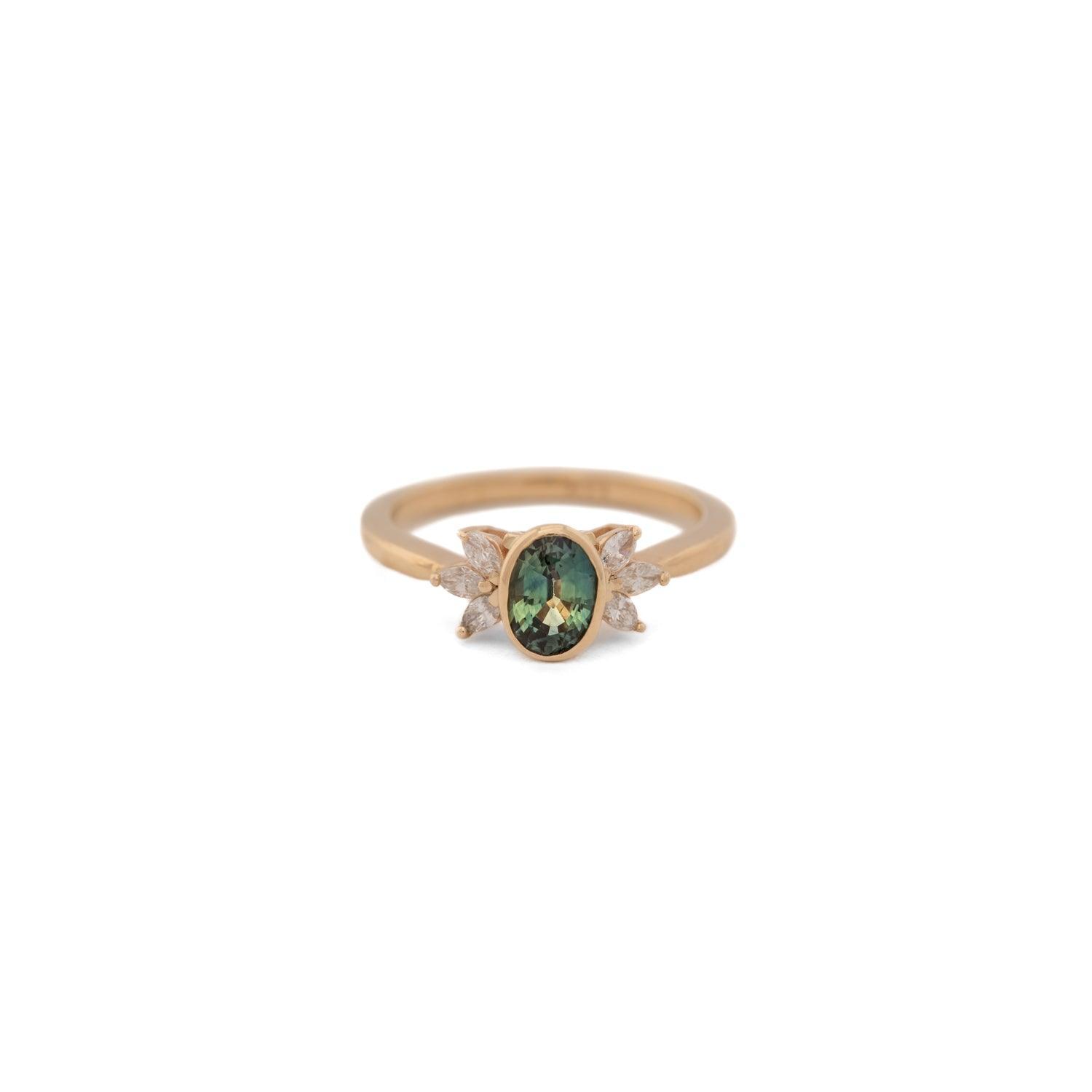 Exquisite Amelia Sapphire & Diamond Ring for Women - Elegant Blue Gemstone Engagement & Wedding Jewelry - Perfect for Proposals, Anniversaries & Special Occasions