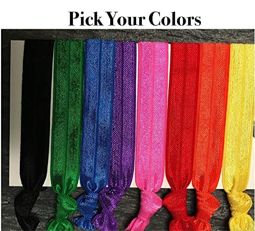 Personalized Volleyball Hair Ties with Letter Charm - No Crease Hair Elastics Set for Volleyball Players | Hair Accessories for Sports & Gifts | Perfect for Volleyball Games, Practice & Team Spirit