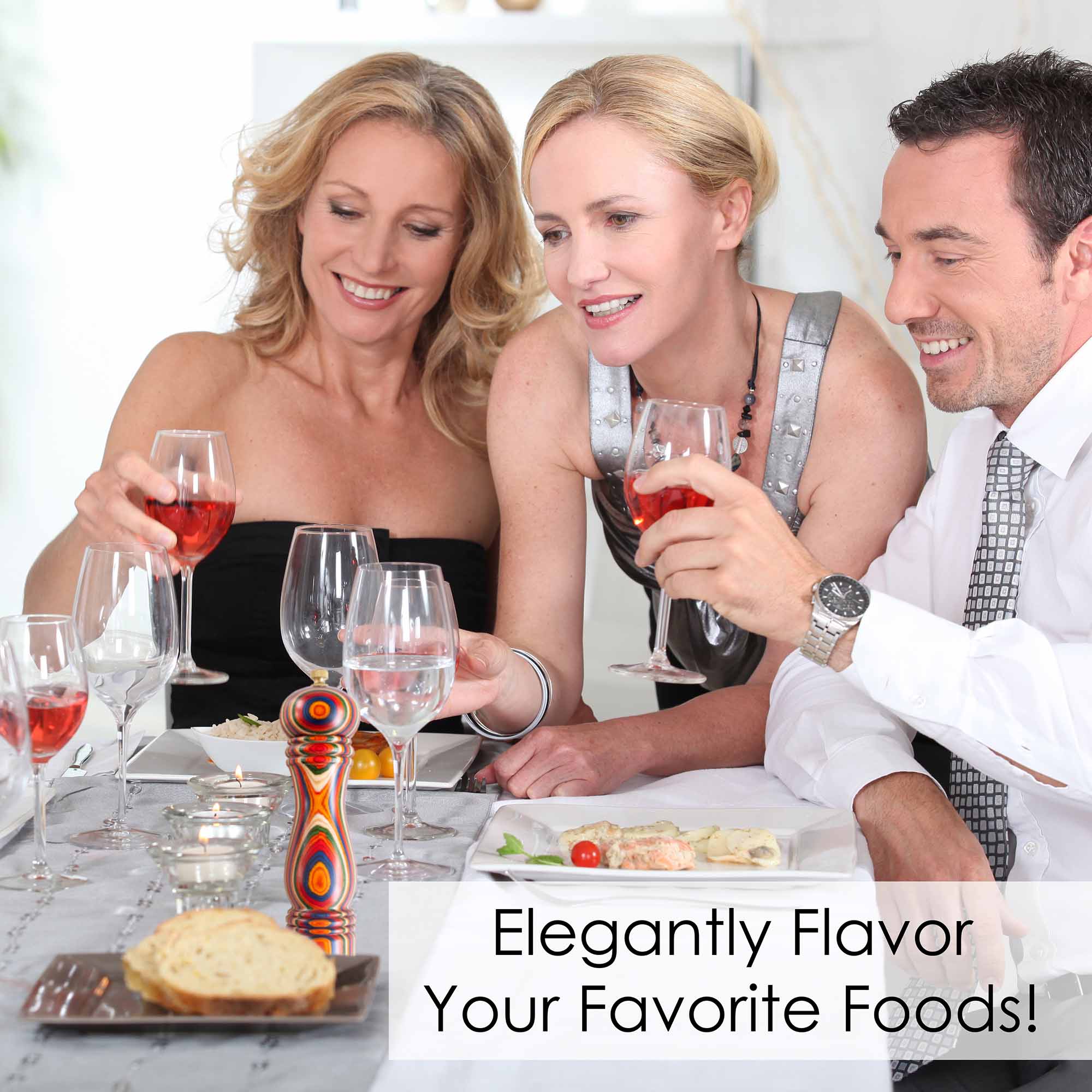 Baltique® Marrakesh Collection Premium Pepper Grinder - Adjustable Coarseness, Ceramic Mechanism - Perfect for Kitchen, Dining Table & Gourmet Cooking