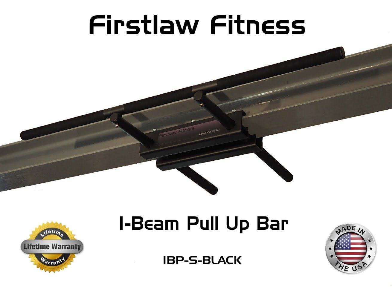 600 LBS Weight Limit Heavy Duty I-Beam Pull Up Bar - Straight Long Bar with Non-Slip Grip Tape - Made in USA - Perfect for Home Gym, CrossFit & Strength Training