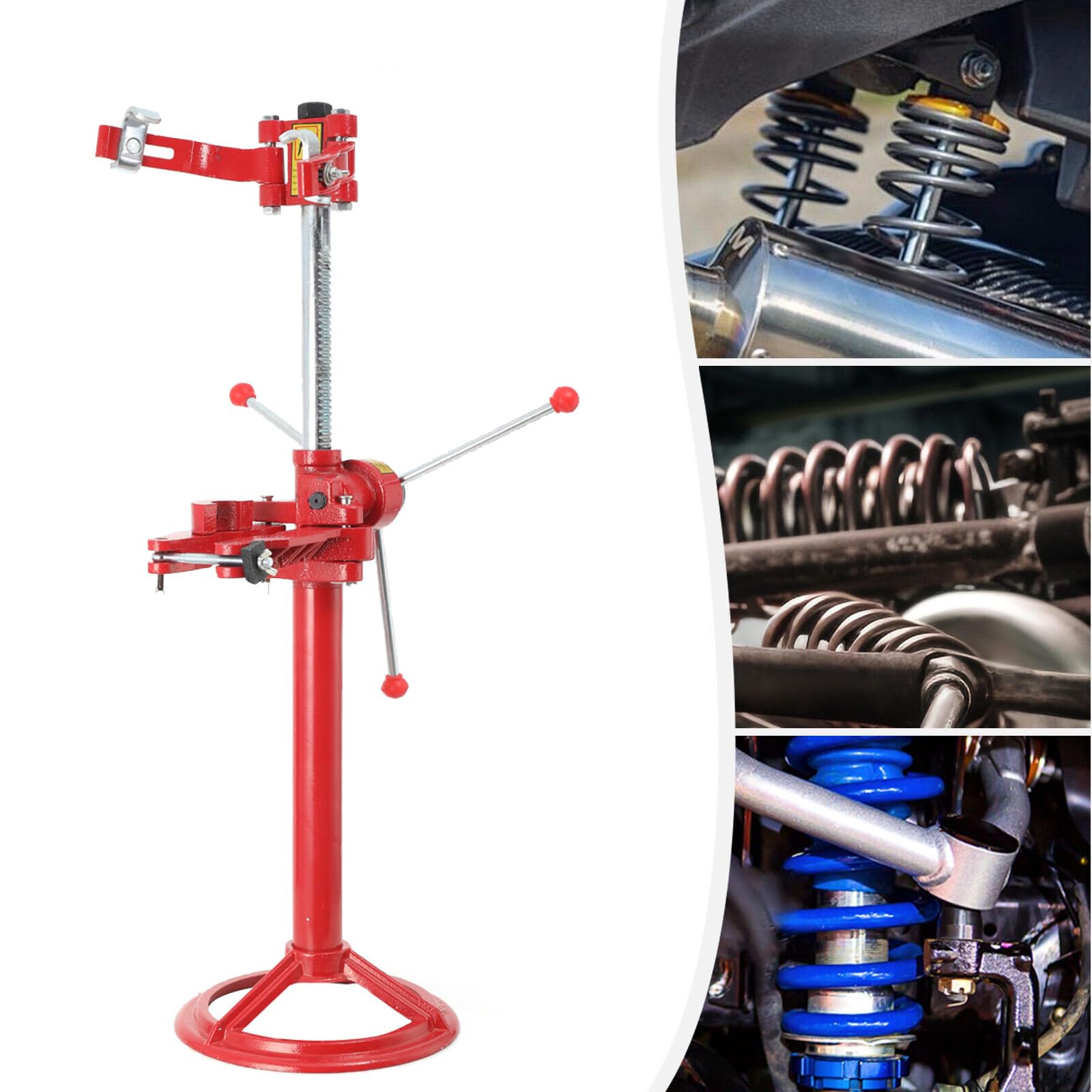 Auto Motorcycle Strut Spring Compressor Tool - Manual Coil Spring Compressor for Shock Absorber Repair & Strut Removal - Perfect for DIY Automotive Suspension Maintenance & Motorcycle Repair