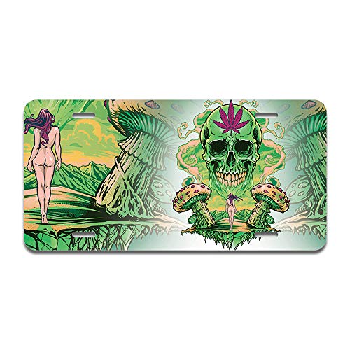 Green Cannabis Skull