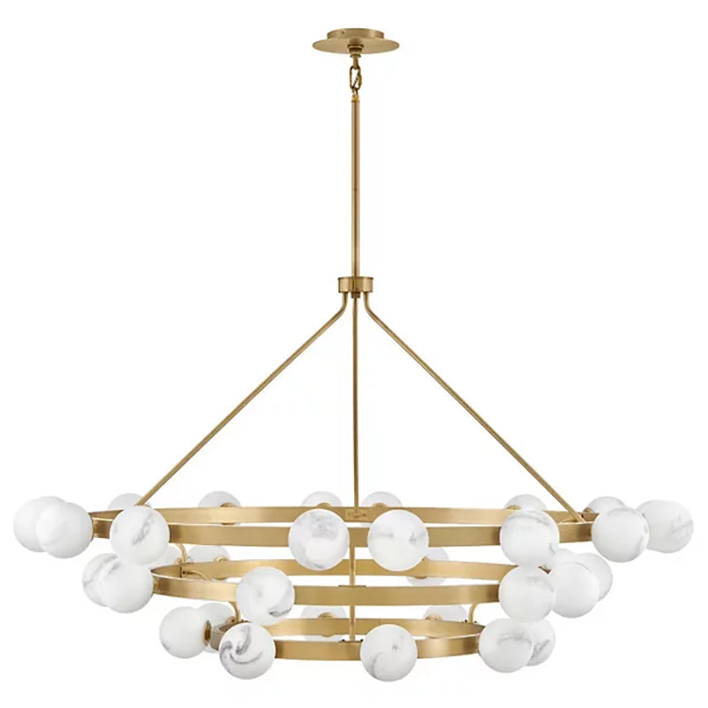Harold Art Glass Ball Multi-Tier Chandelier - Elegant Crystal Ceiling Light Fixture for Dining Room, Living Room, Bedroom, and Entryway Lighting Decor