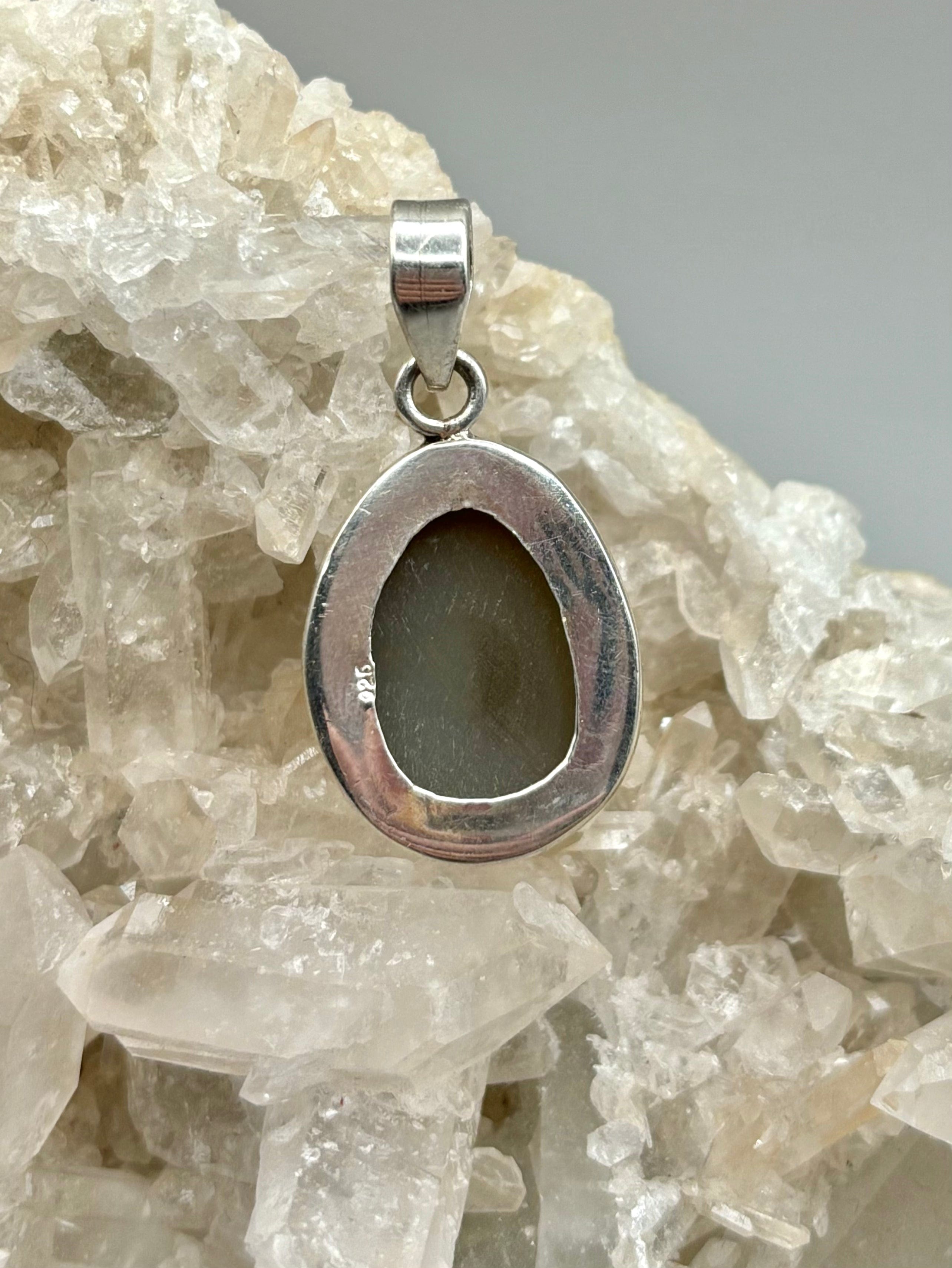 Aura Druzy Pendant Necklace - Natural Crystal Healing Jewelry for Women - Perfect for Meditation, Yoga & Spiritual Gifts