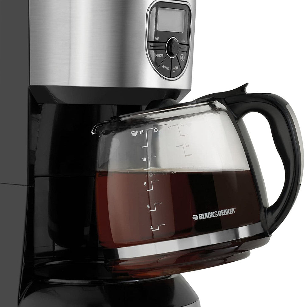 BLACK+DECKER CM4000SC 12-Cup Programmable Coffee Maker with Auto Shutoff - Factory Certified & Full Warranty - Perfect for Home, Office, or Dorm Use