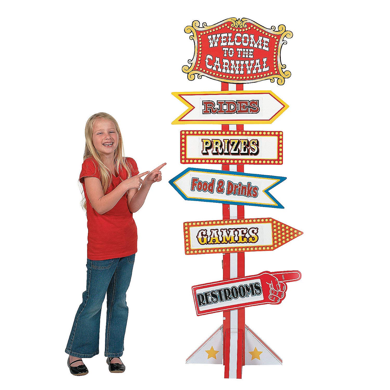 Big Top Circus Carnival Sign - 5ft Cardboard Standup for Party & VBS Decor