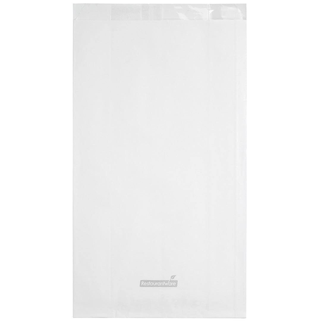 Premium White Paper Large Bread Bags with Side Window - 6 x 2 3/4 x 11 1/2 Inches - Pack of 100 - Perfect for Bakeries, Cafes & Food Packaging