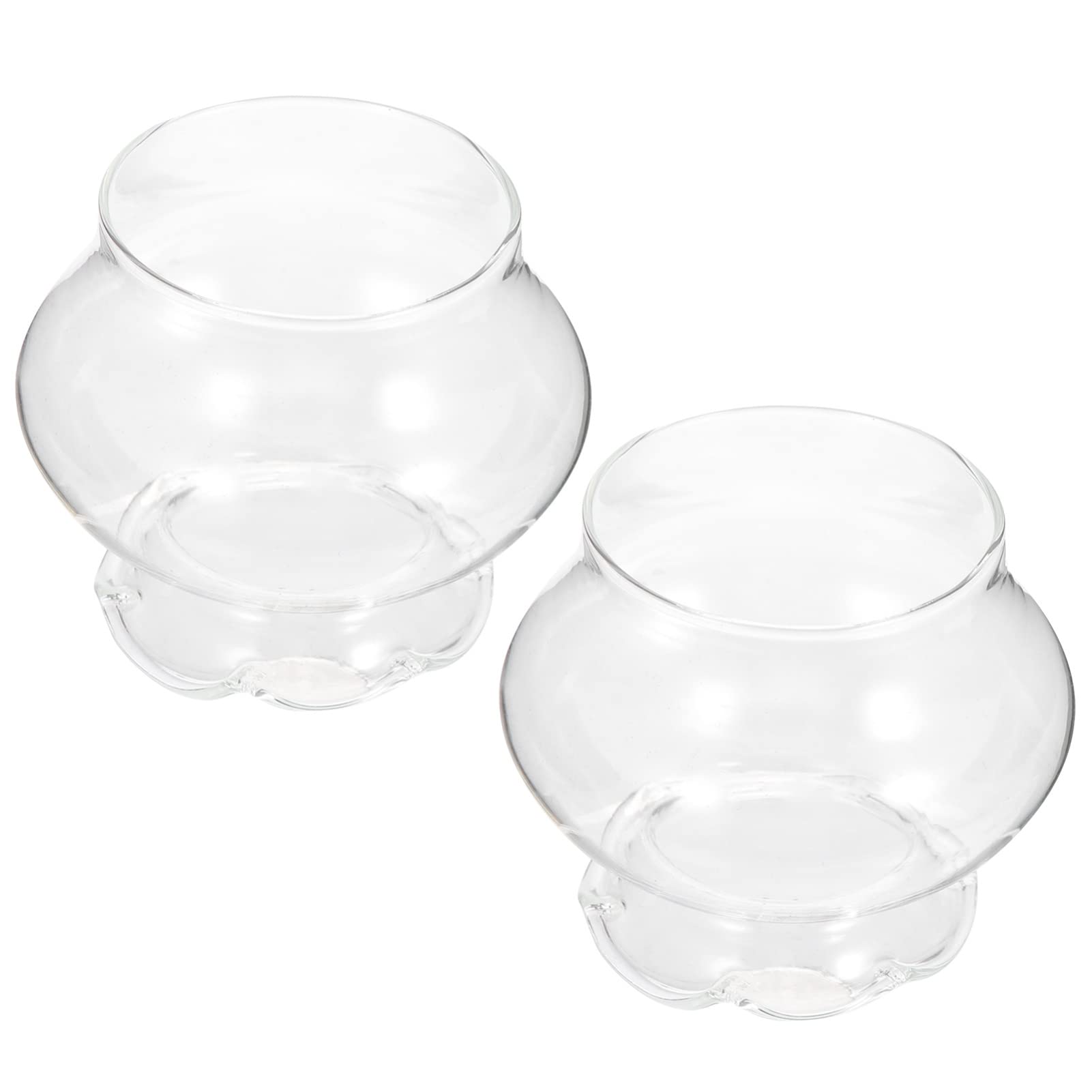 MILISTEN 2Pcs Handblown Glass Oil Lamp Chimney Replacement - Vintage Kerosene Lamp Globe Cover, Durable Lamp Shade for Indoor/Outdoor Decoration, Emergency Lighting, Camping & Power Outages