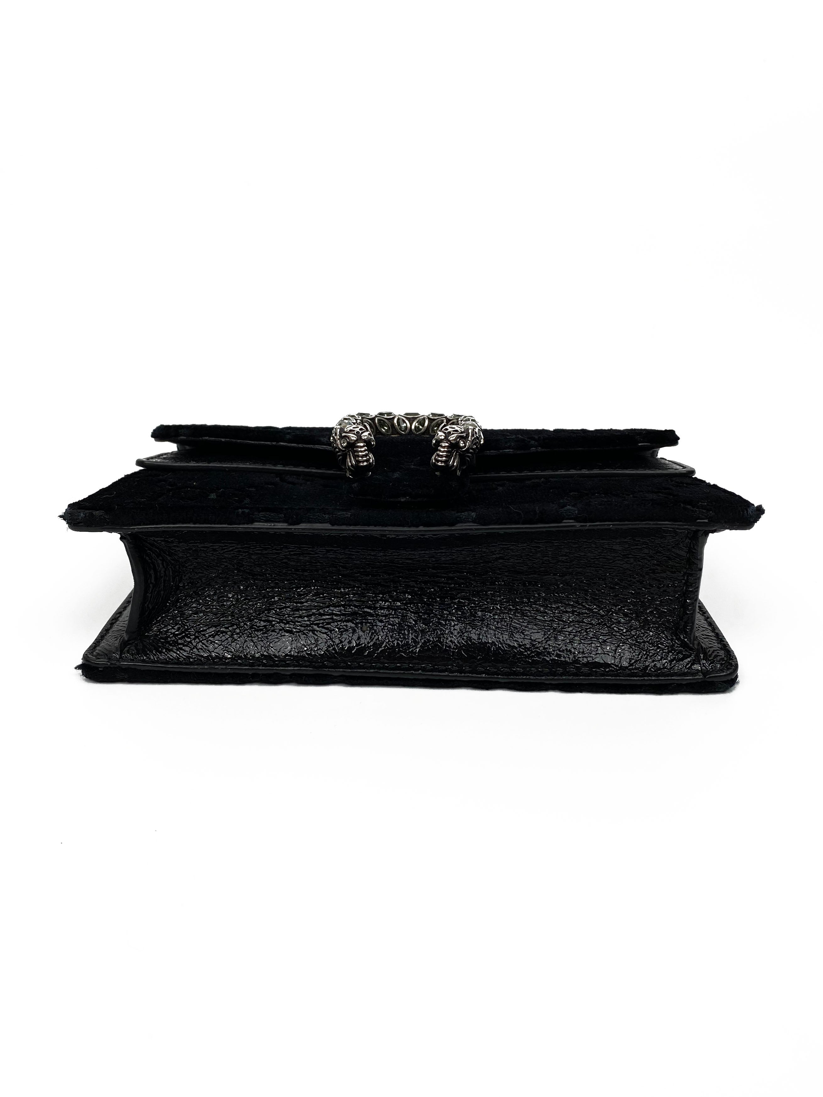 Gucci Mini Dionysus Velvet Shoulder Bag in Black - Elegant Crossbody Purse for Women, Perfect for Evening Parties & Date Nights