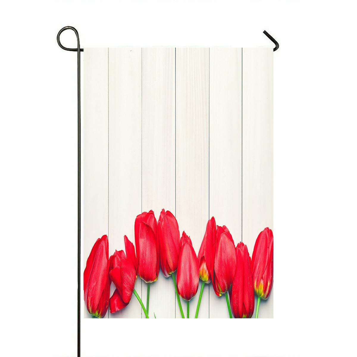 ECZJNT Red Tulips Easter Outdoor Flag - 28x40 Inch Spring Garden Decor for Home, Party & Yard - Durable Lightweight Polyester for Patio, Porch & Seasonal Celebrations