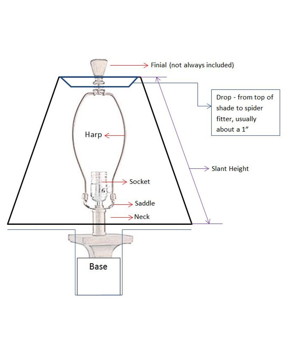 12H Heavy Duty Polished Nickel Lamp Shade Harp Fitter - Perfect for Table Lamps, Floor Lamps & Chandeliers