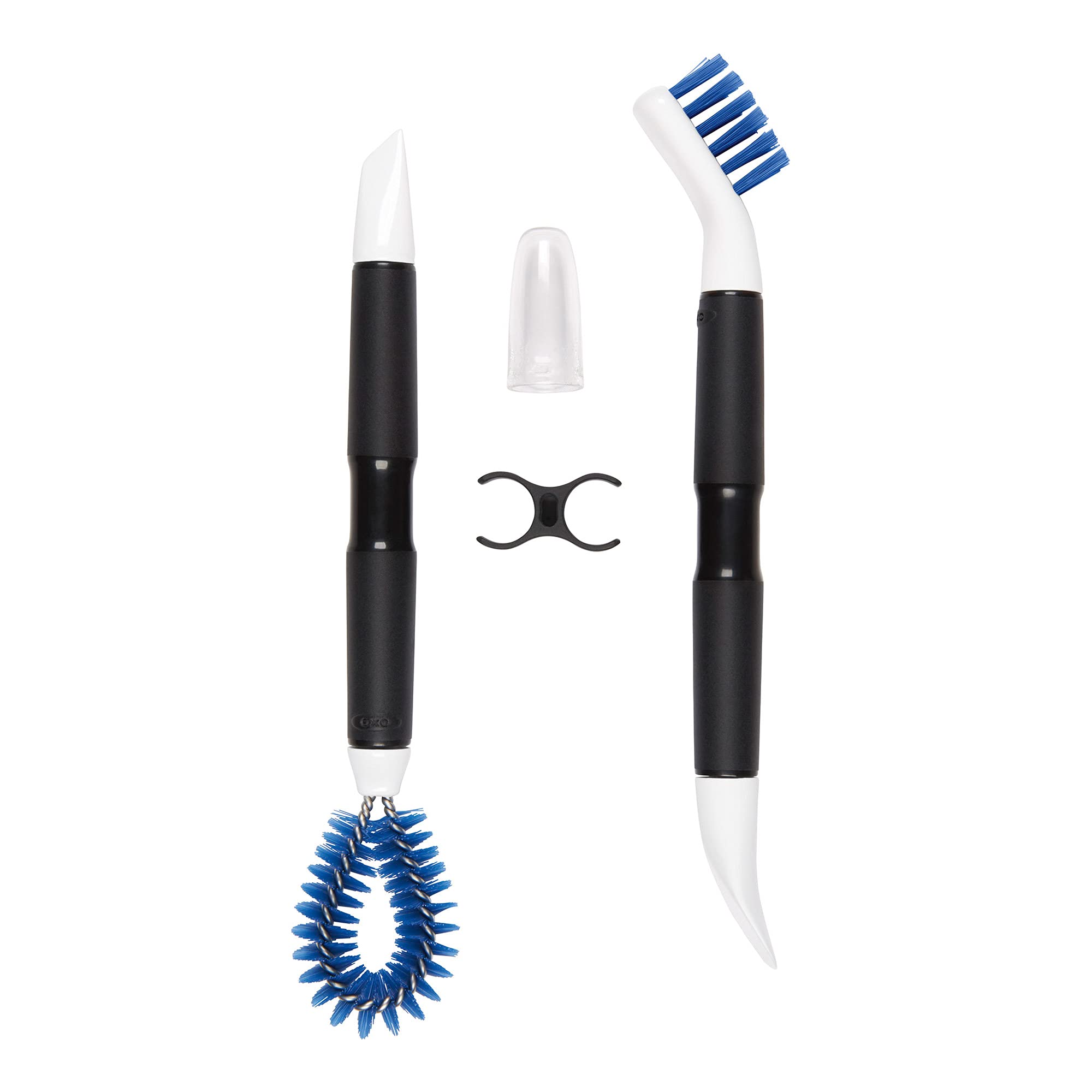 OXO Good Grips Kitchen Appliance Cleaning Set - White | Dishwasher Safe Brush & Sponge Kit for Stainless Steel, Oven, Microwave & Countertop Cleaning