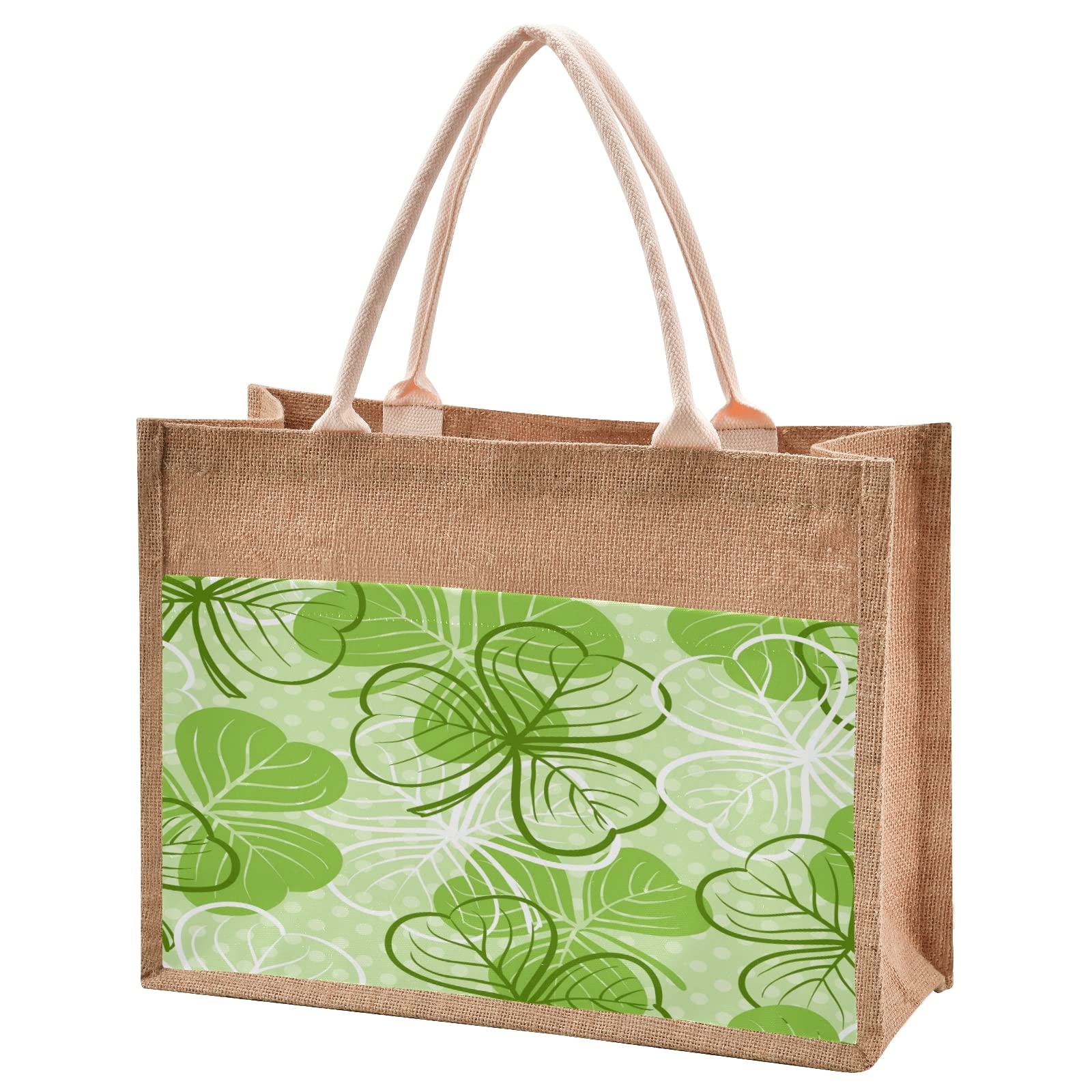 Eco-Friendly Small Burlap Tote Bag for Women - Stylish Reusable Grocery Shopping Purse - Perfect for Farmers Market, Beach Day & Everyday Use