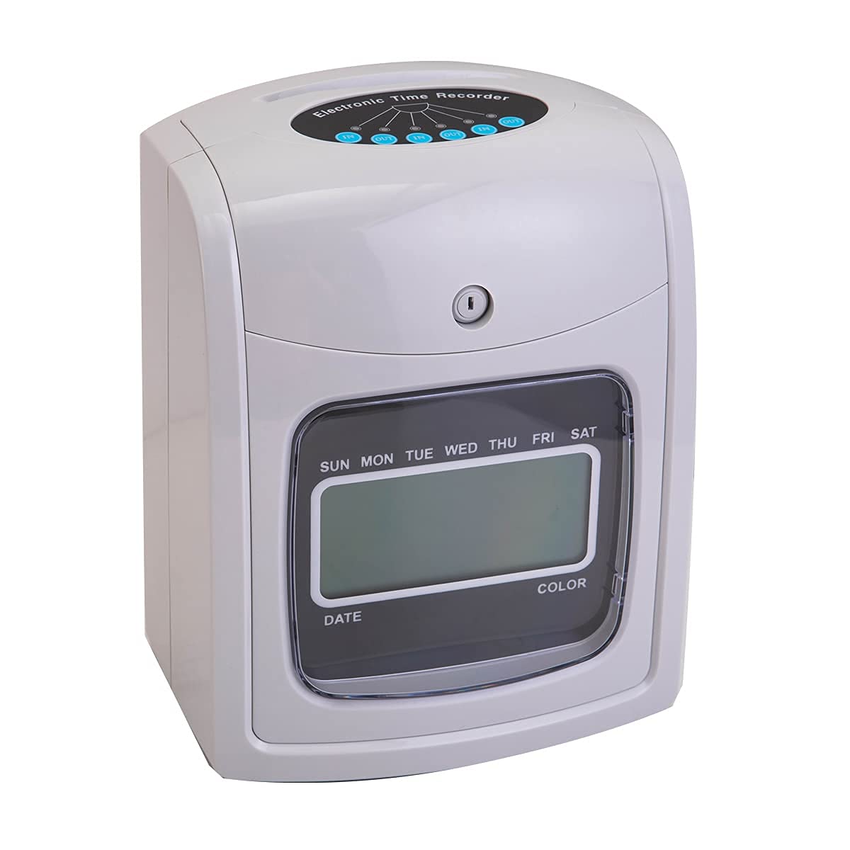 Employee Time Clock for Small Business - Digital LCD Payroll Recorder with 50 Time Cards, 1 Ribbon & 2 Security Keys | Perfect for Office, Retail & Restaurant Workforce Management