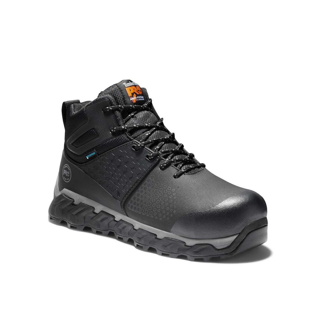 Ridgework Composite Toe Waterproof Work Boots for Men - Black Safety Shoes for Construction, Hiking & Outdoor Work - ASTM F2413 Certified