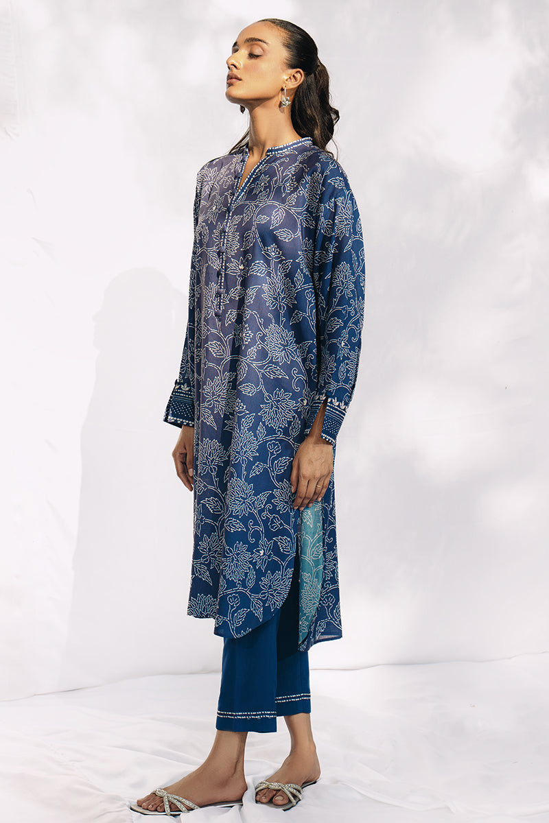 Midnight Mosaic 2-Piece Linen Suit for Women - Breathable Summer Outfit for Beach Weddings & Garden Parties