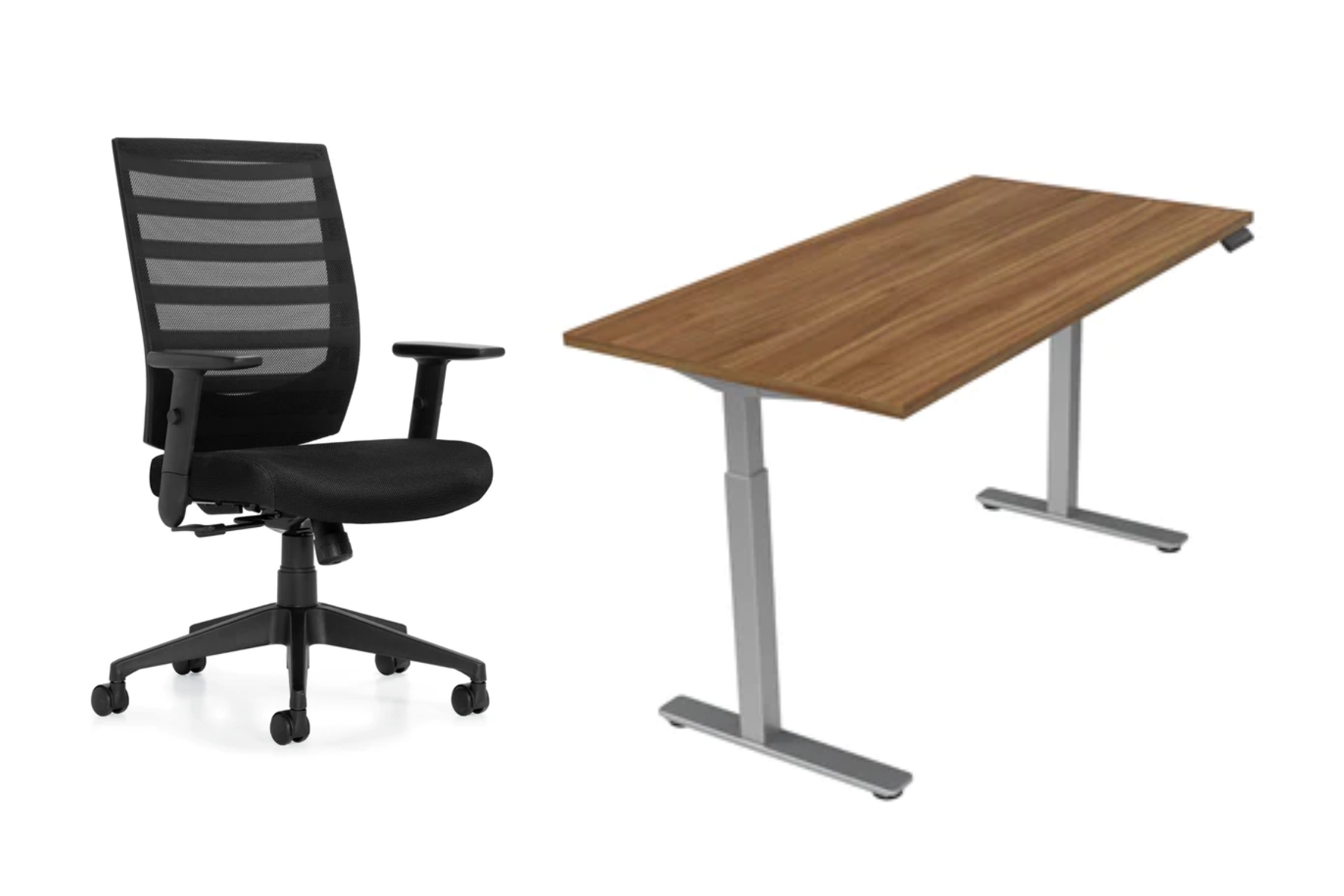 Ergonomic Adjustable Desk and Chair Combo Set - Height Adjustable Home Office Furniture for Work from Home & Study - Perfect for Small Spaces & Remote Workers