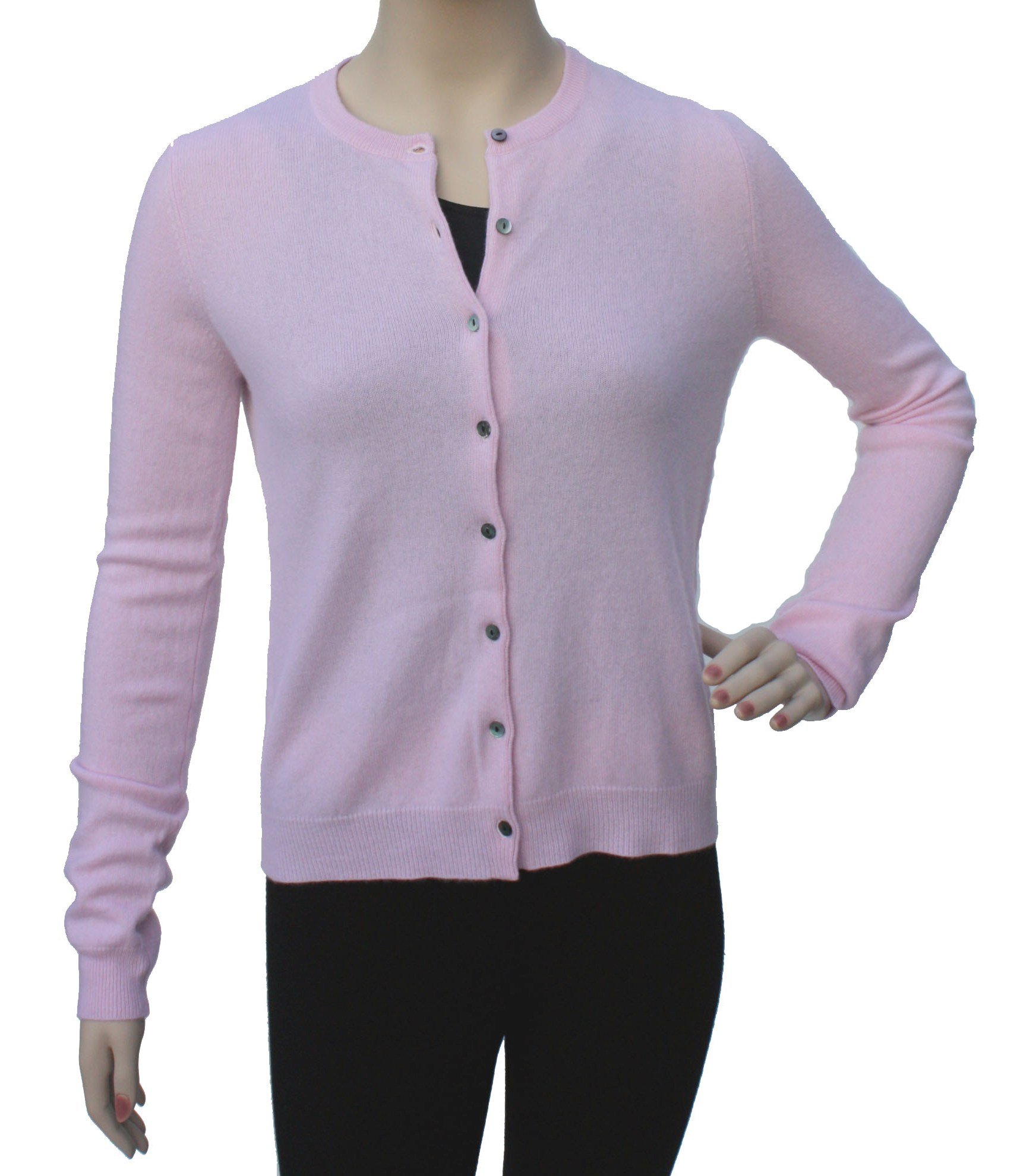 100% Pure Cashmere Women's Cardigan Sweater - Soft Round Neck Long Sleeve Button Down Knitwear | Cozy Winter Office Wear & Casual Outfit Essential