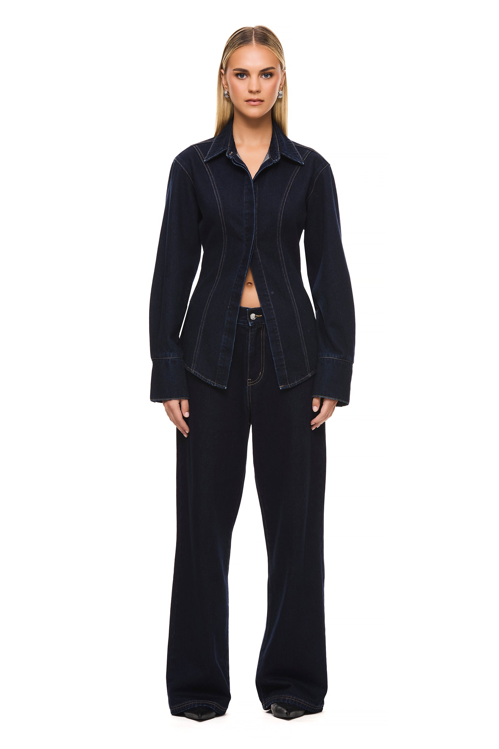 Premium Watson Dark Indigo Button-Down Shirt for Men | Comfortable & Stylish Casual Wear | Perfect for Office, Date Night & Outdoor Activities